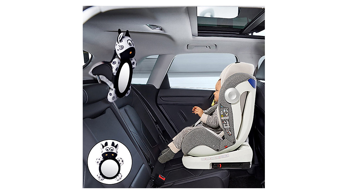 Yiju Baby Car Mirror: Safe Rear View Observation - Cow