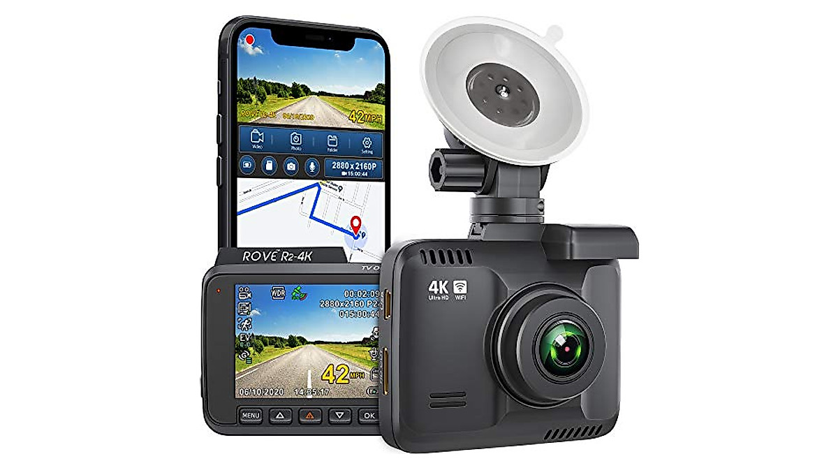 ROVE R2-4K Dash Cam Bundle with 512GB SD Card & Hardwire Kit