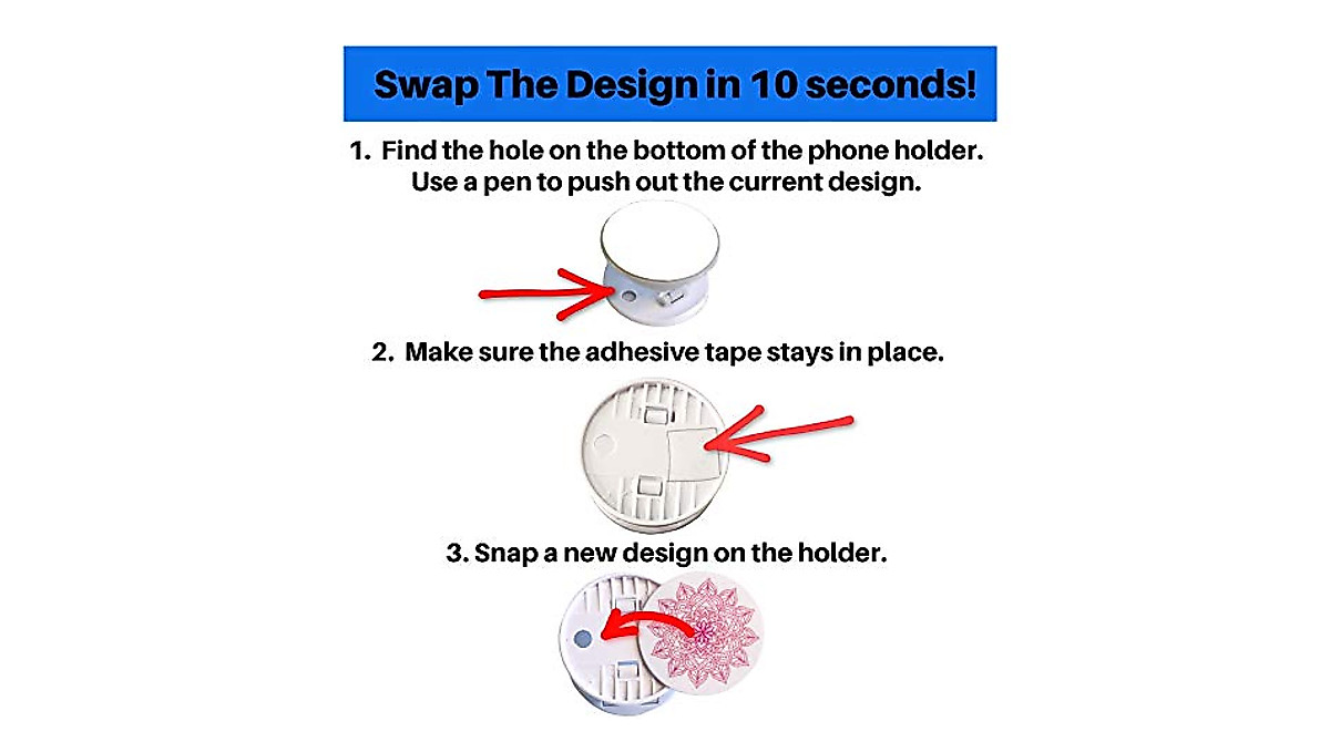 Versatile Phone Grips with 30 Designs | PROHELIX