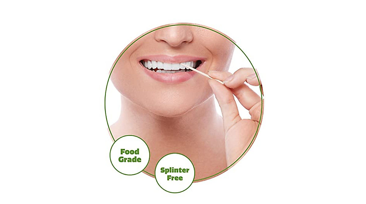 1500 Count Bamboo Wooden Toothpicks - Eco-Friendly Choice