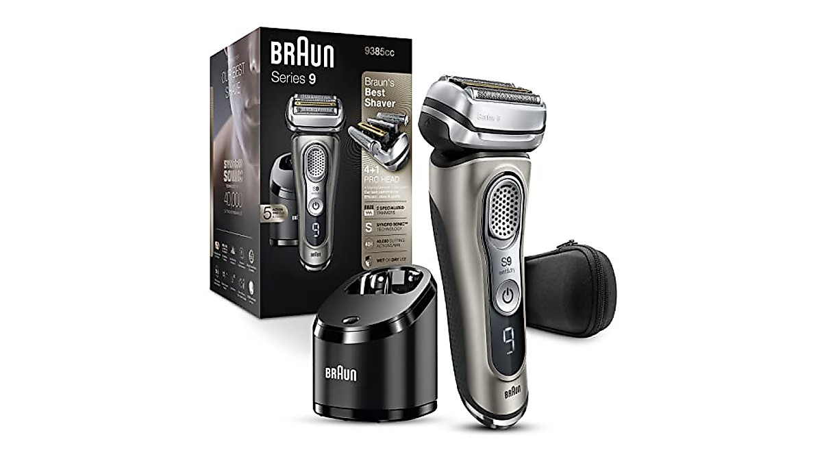 Braun Series 9 9385cc Electric Razor for Men - Wet & Dry Shave