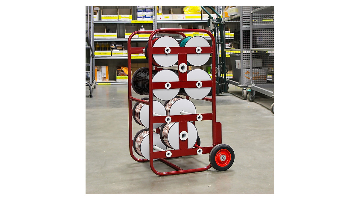 BISupply Wire Spool Rack - Durable Cable Holder with Wheels