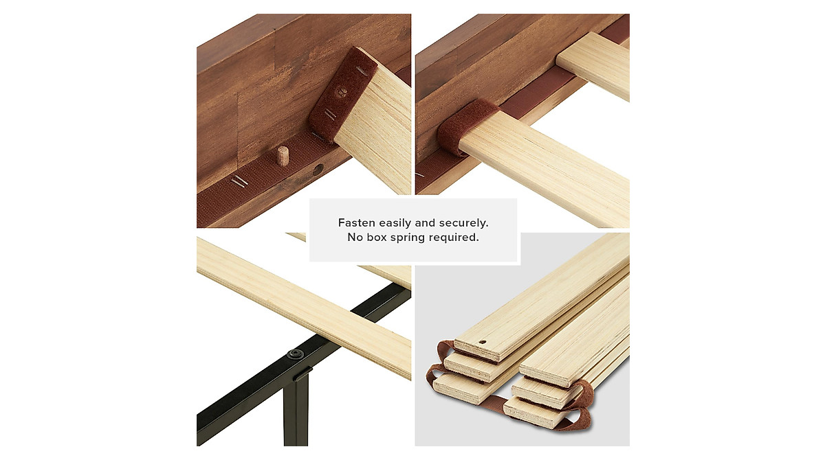 Ted Bed Frame in Walnut - Stylish Mid Century Modern Platform Bed