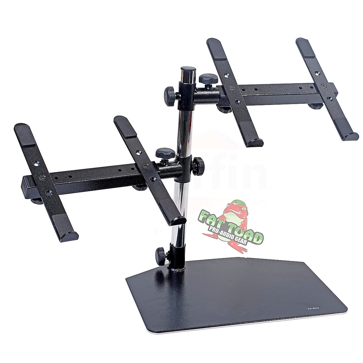 Fat Toad Double DJ Laptop Stand - Adjustable & Portable