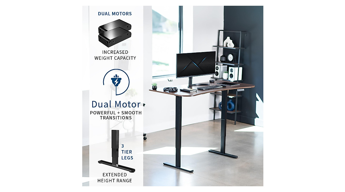 VIVO 63" Electric Stand Up Desk - Dual Motor, Memory Presets