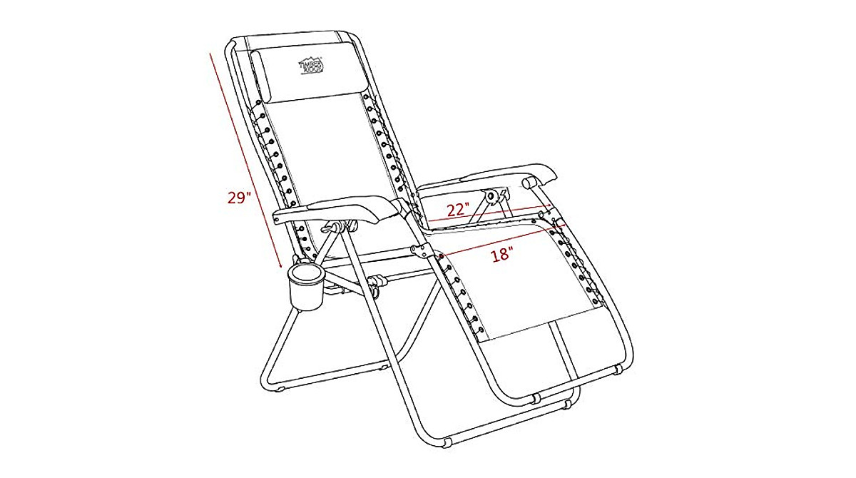 Timber Ridge Zero Gravity Chair – Support Up to 300 lbs | Relax Anywhere