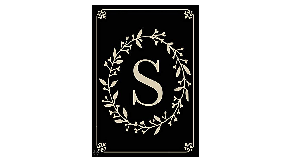 Briarwood Lane Monogram Garden Flag - Elegant 12.5x18 Personalization