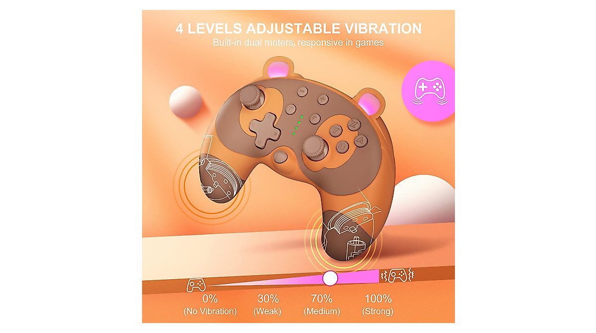 PowerLead Cute Raccoon Controller for Switch & PC