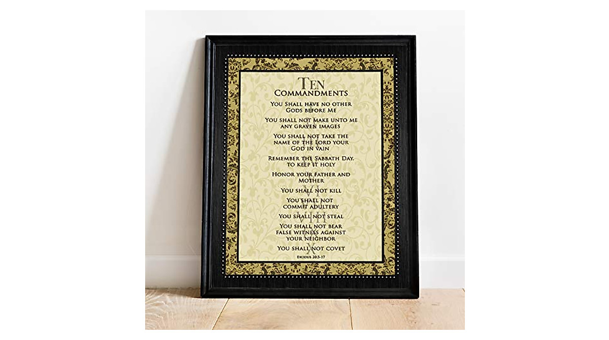 The Ten Commandments Bible Wall Art - Inspire Your Space Today