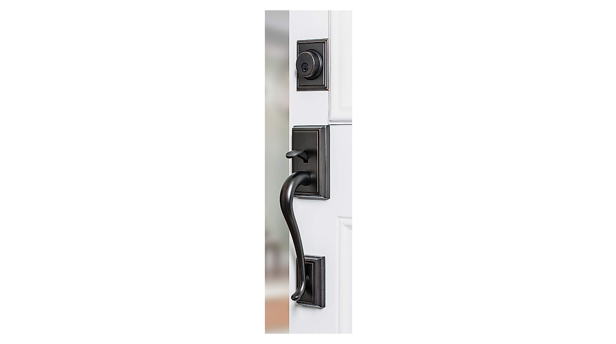 Schlage F58 ADD 622 Addison Matte Black Handleset