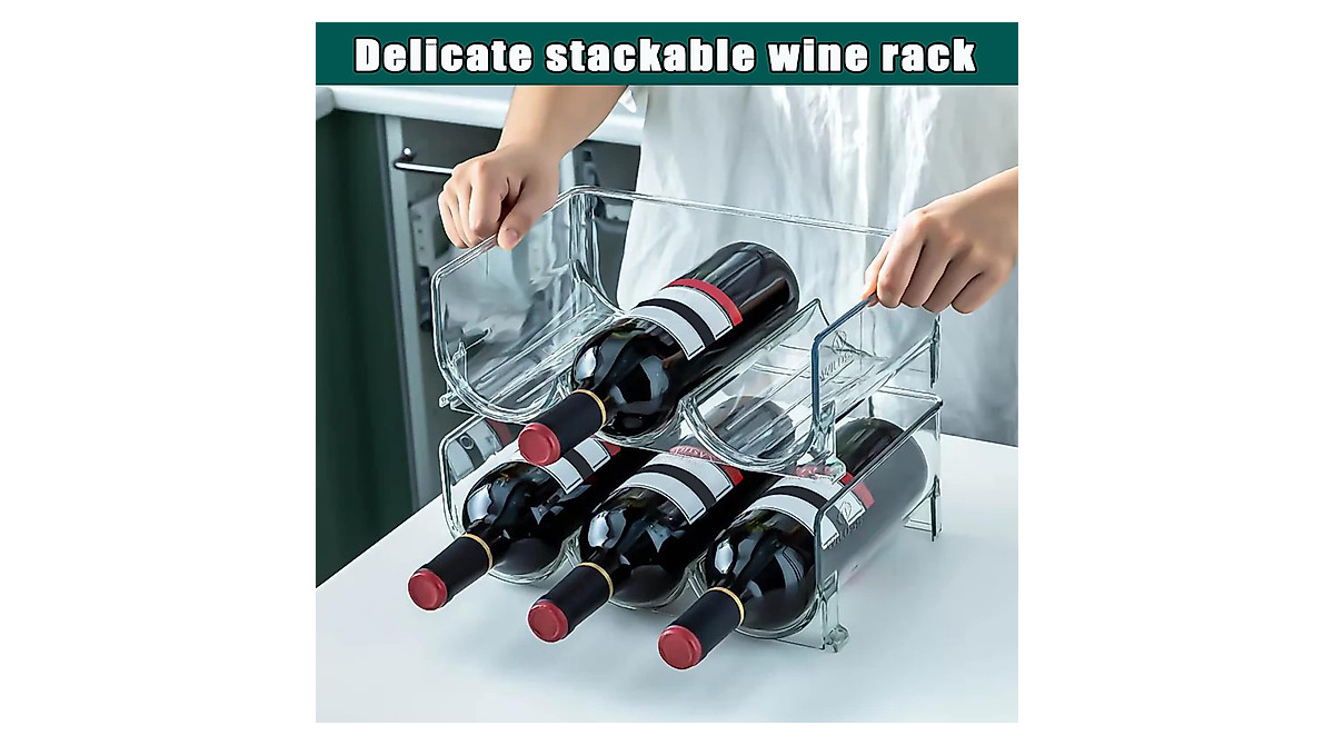 Water Bottle Organizer - Stackable & BPA-Free Storage Rack