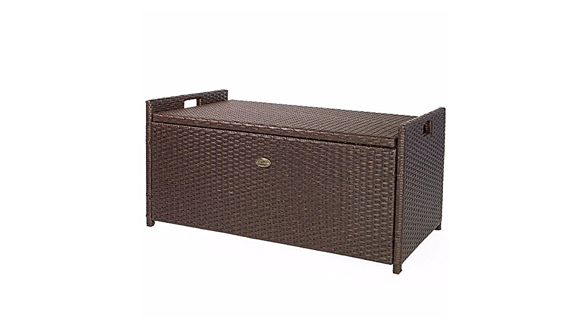 Barton 60-Gallon Outdoor Deck Box with Seat Cushion | Storage Bench