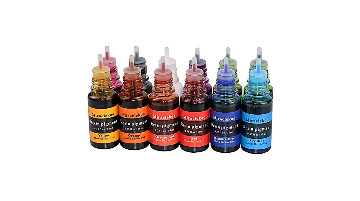 12-Color Epoxy Resin Pigment Set - Vibrant Translucent Colors for DIY ...