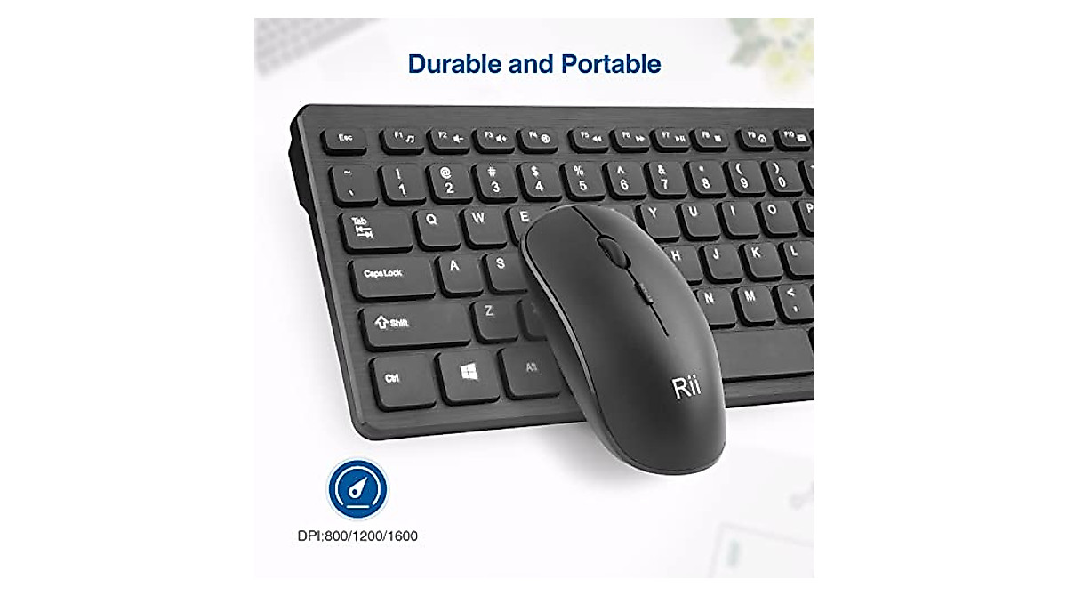 Rii Wireless Keyboard and Mouse Combo - Office Essentials
