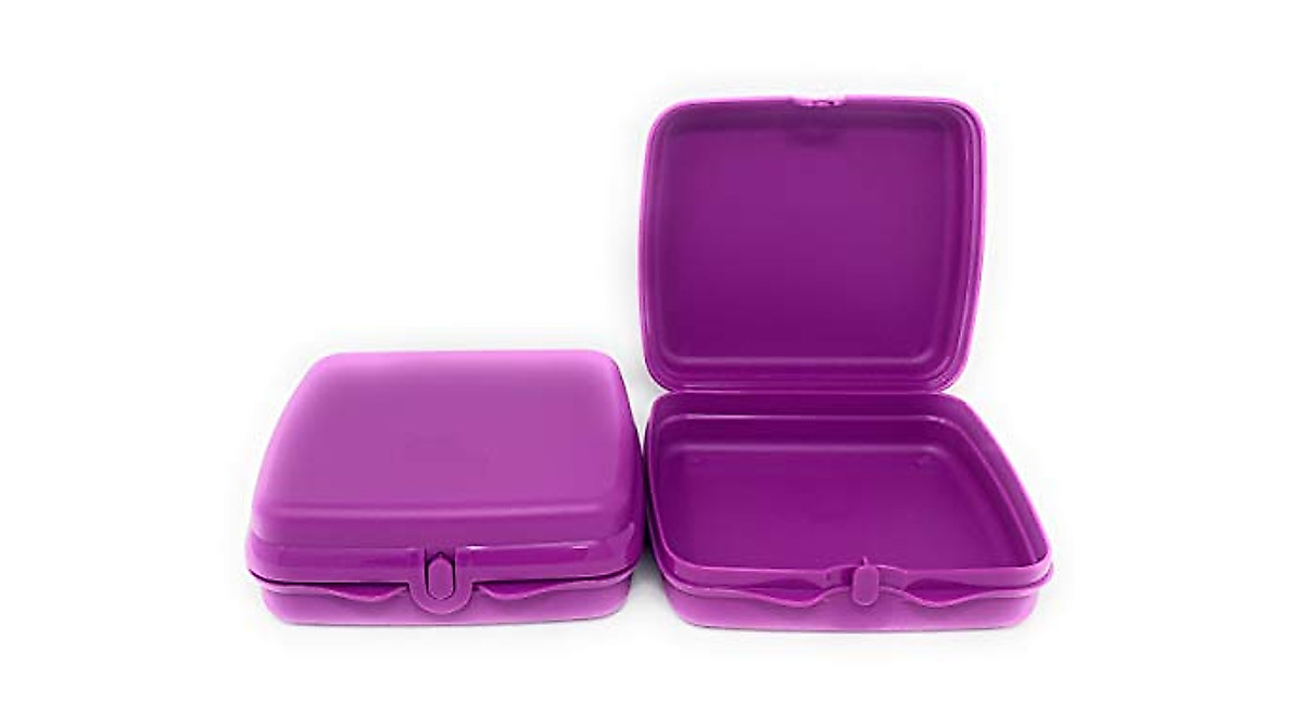 Tupperware Purple Sandwich Keeper Set - Easy & Durable