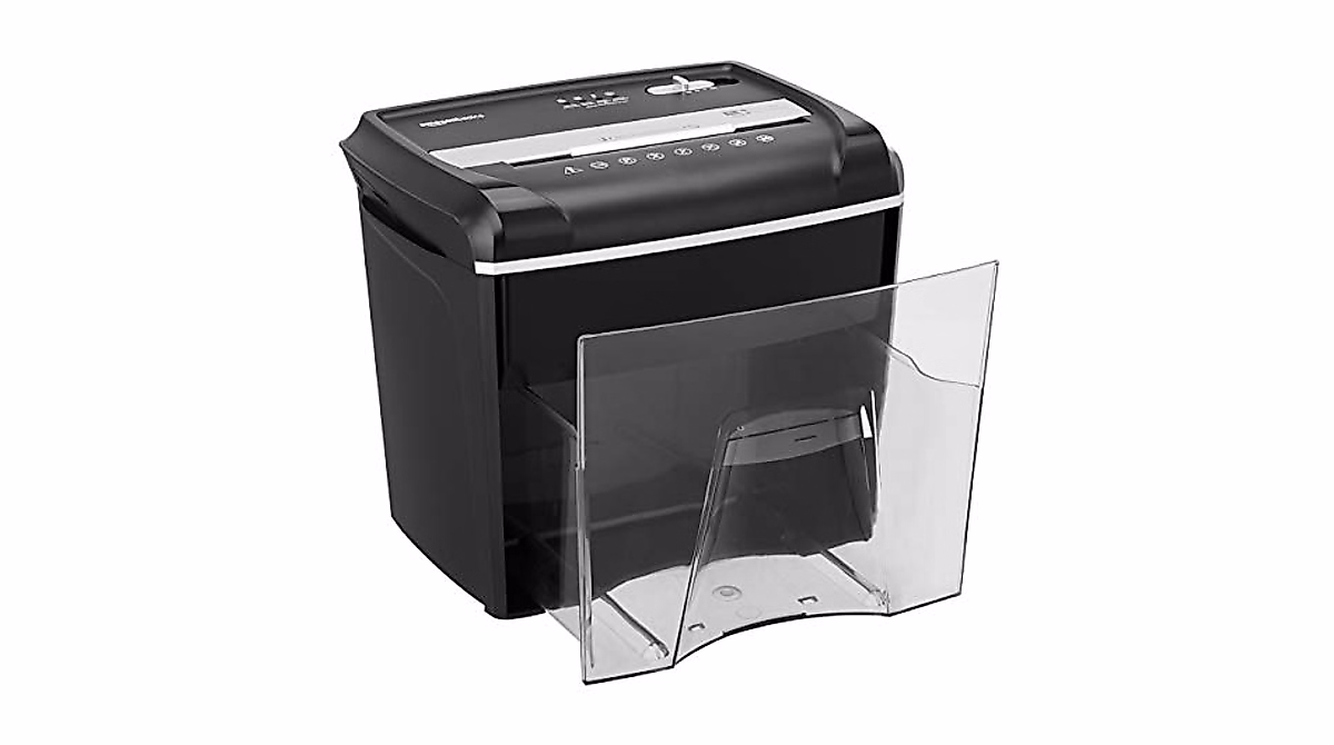 Amazon Basics 12-Sheet Cross-Cut Shredder for Secure Document Disposal