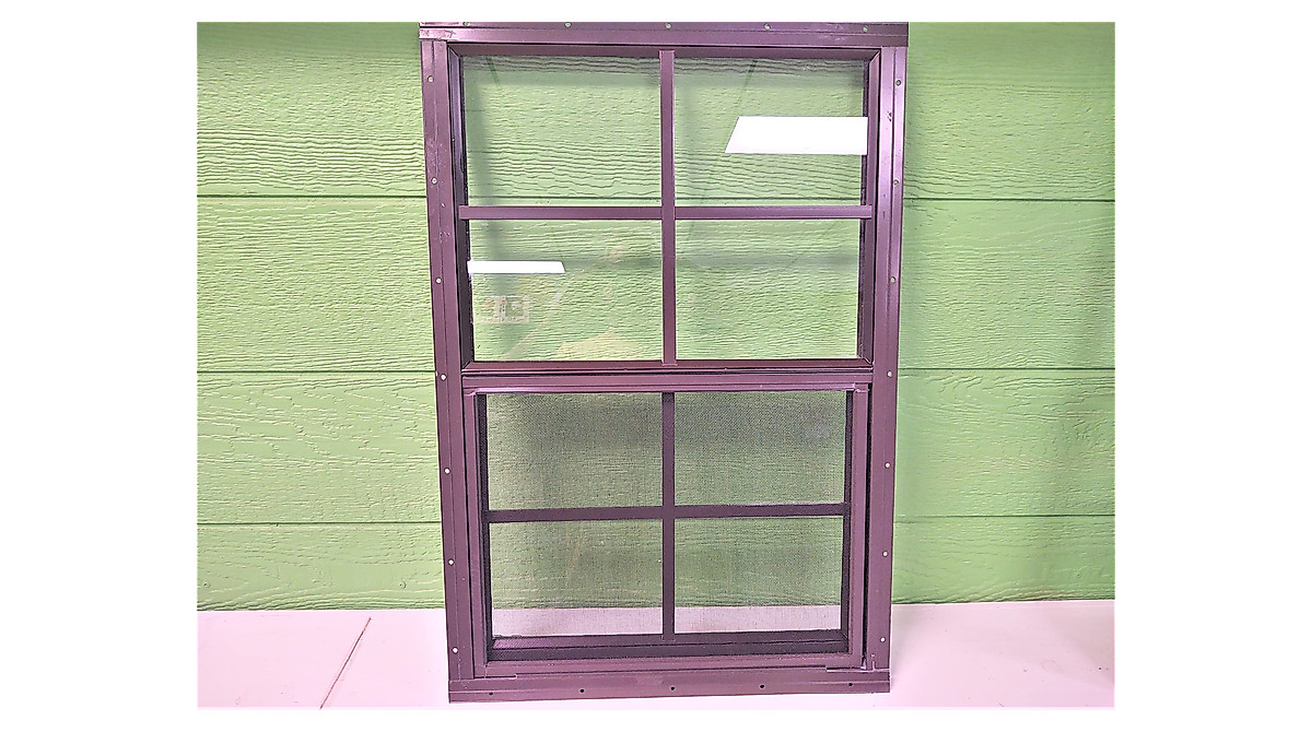 Brown Flush Mount Window for Playhouses & Sheds