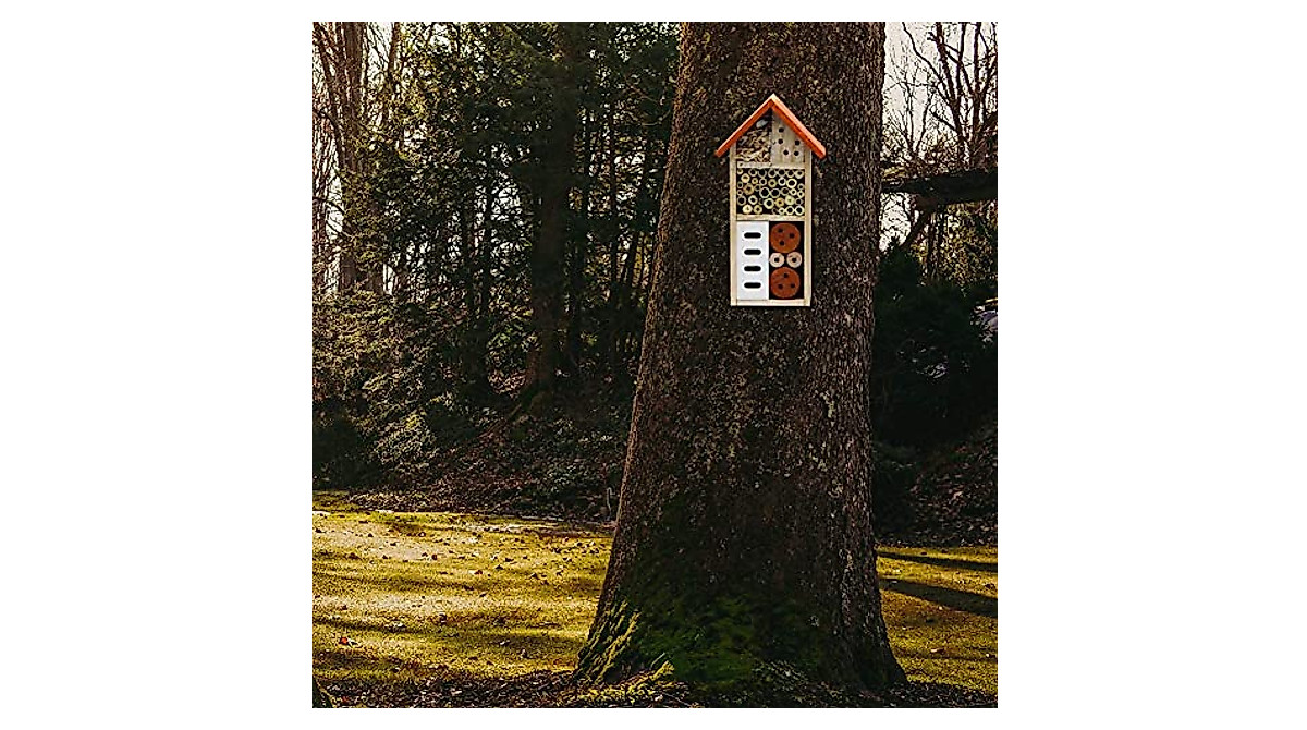 Lulu Home Wooden Insect House, Hanging Insect Hotel for Bee, Butterfly ...