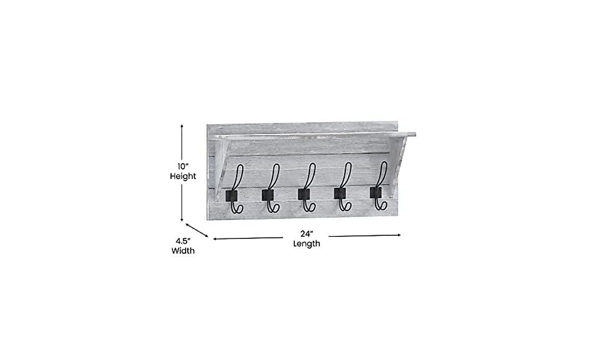 Flash Furniture Wall Rack - Stylish Storage Solution