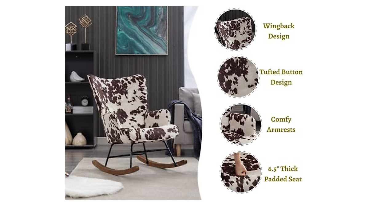 EALSON Nursery Rocking Chair - Stylish, Comfortable Baby & Lounge Chair