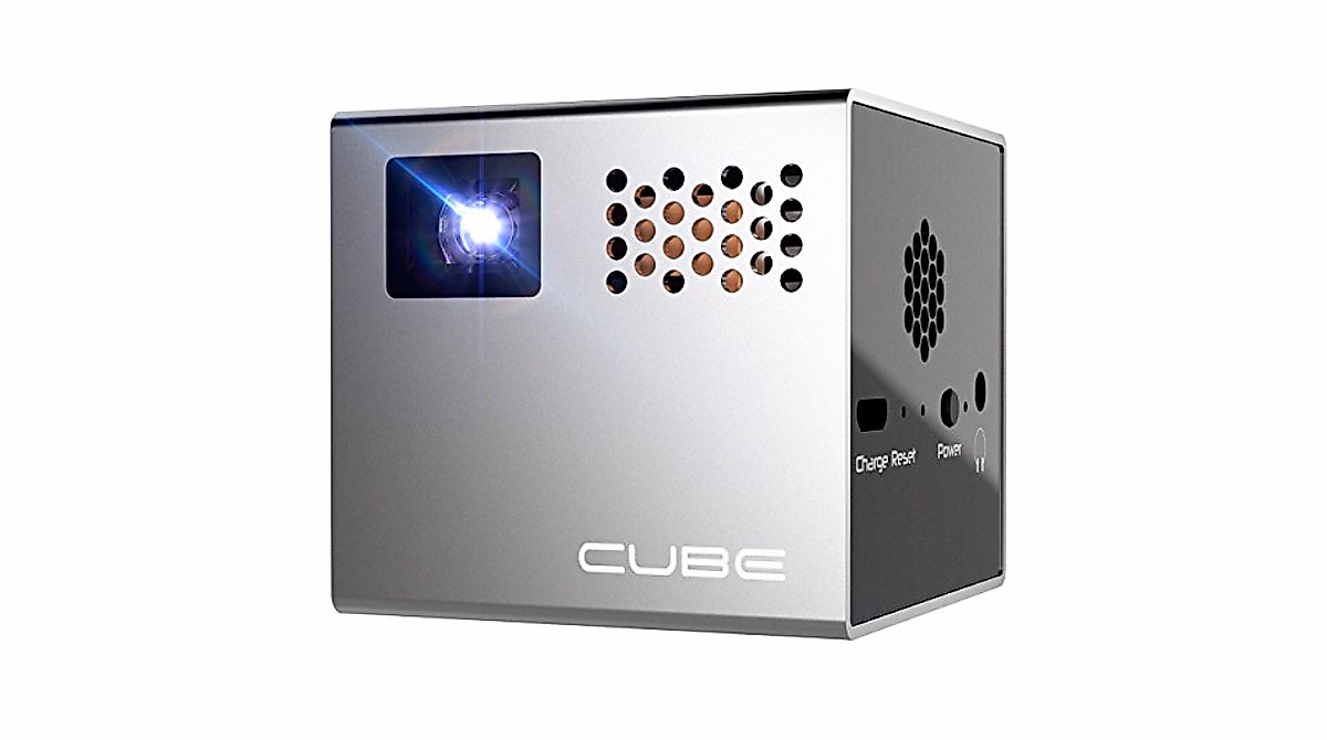 RIF6 CUBE Mini Projector - Portable 2-Inch Handheld with Built-In Speakers