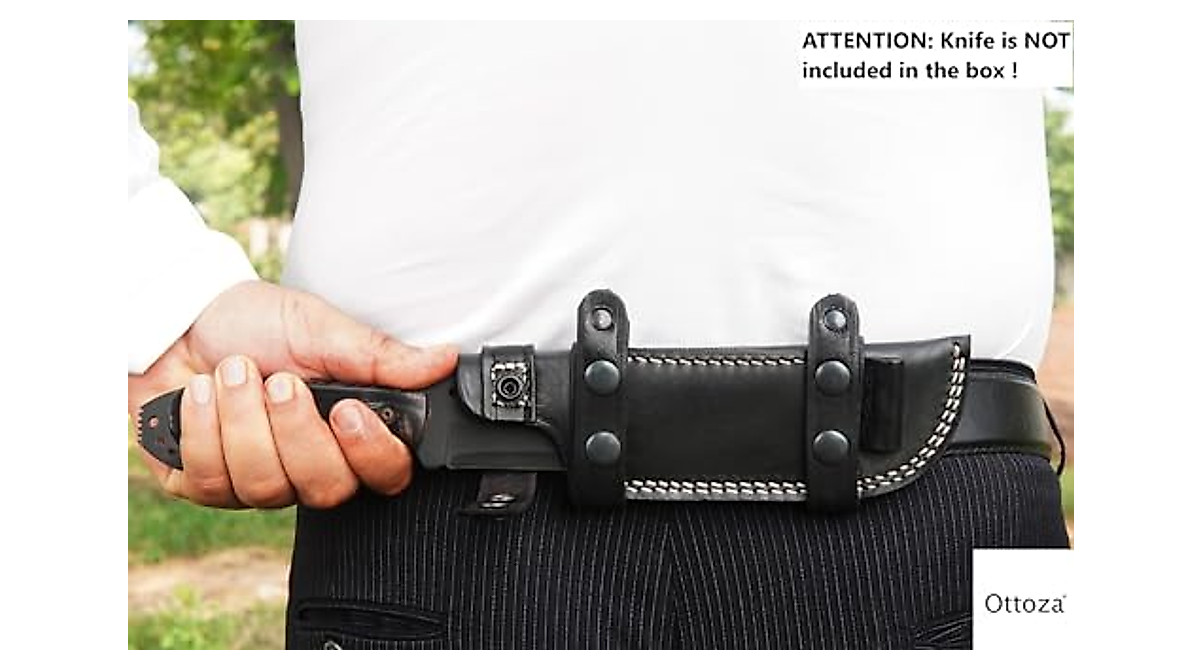 Ottoza Leather Knife Sheath for Left-Handed Users