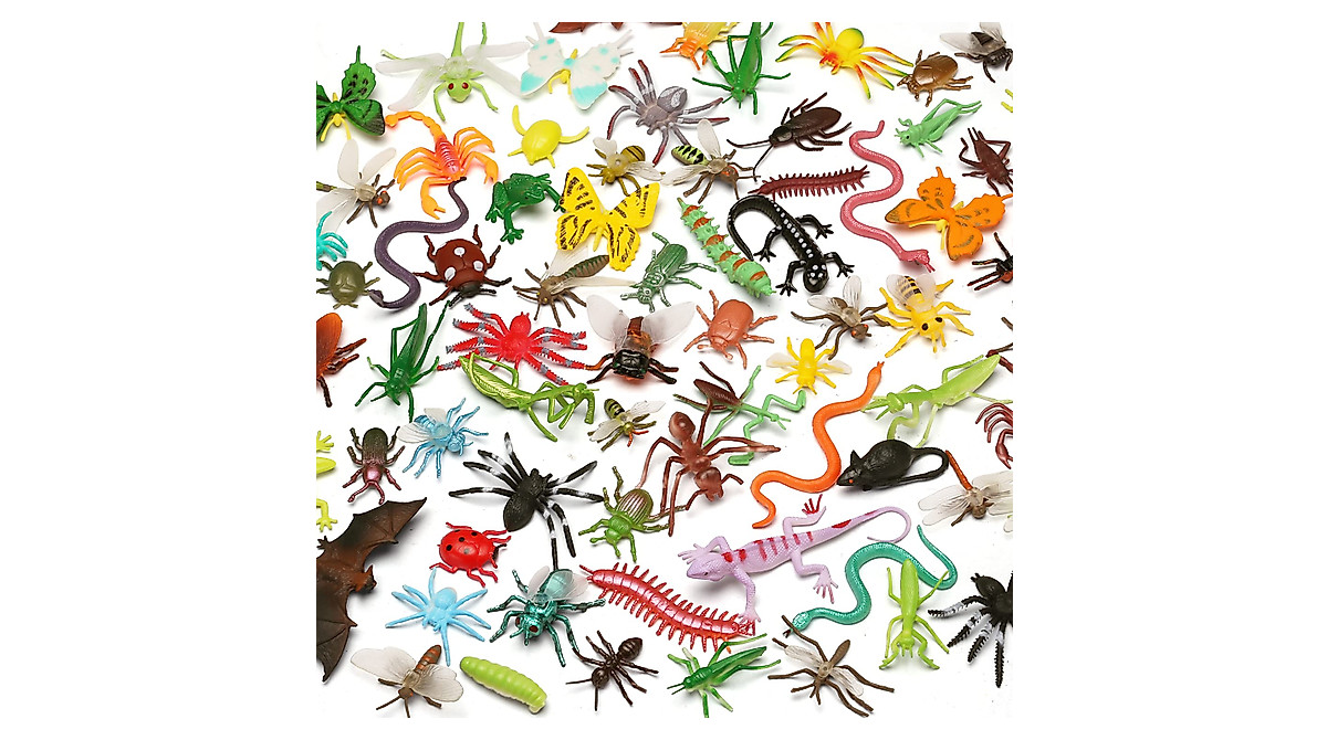 76 Pack Mini Plastic Insect Toys for Kids