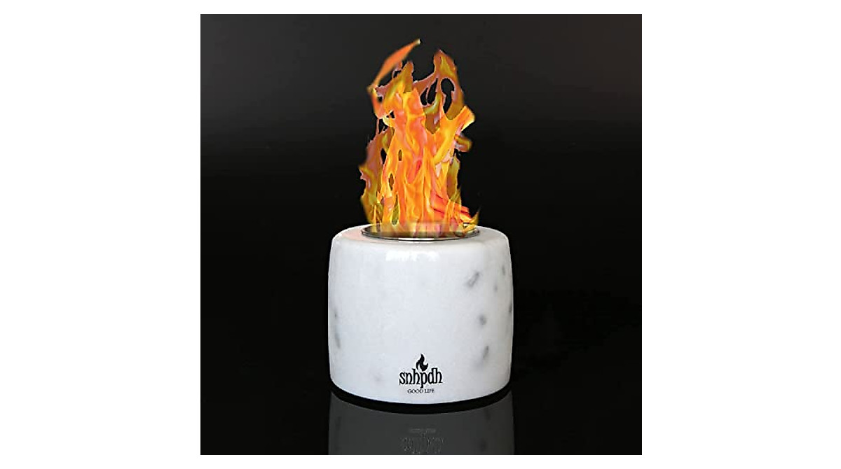 Marble Mini Tabletop Fire Pit - Portable & Stylish