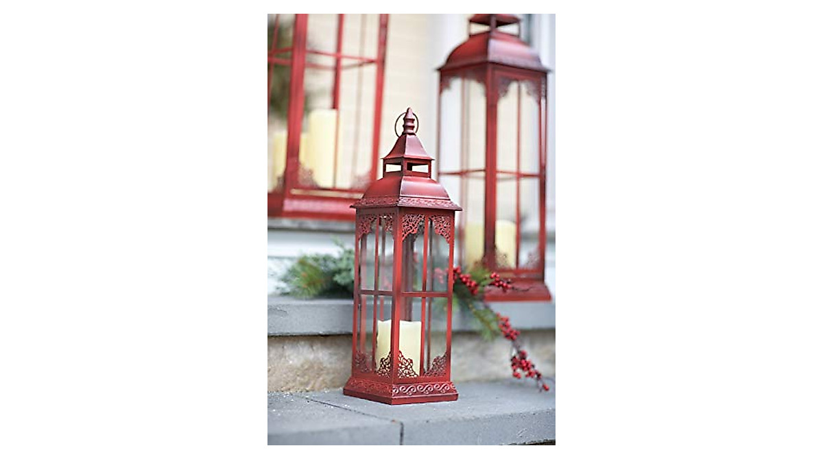 Buy Extra Tall Red Candle Lanterns - Set of 3
