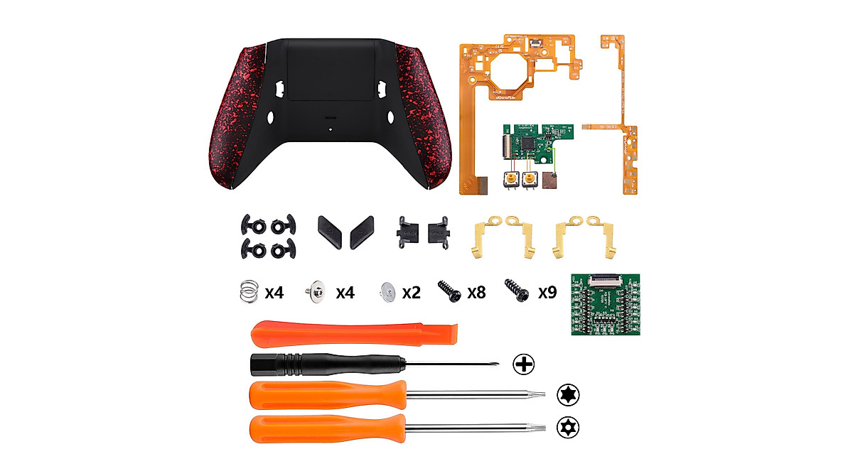 eXtremeRate Red Lofty Programmable Xbox Controller Kit Upgrade