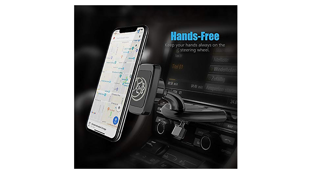WixGear Magnetic Car Mount for CD Slot – Quick & Secure Hold