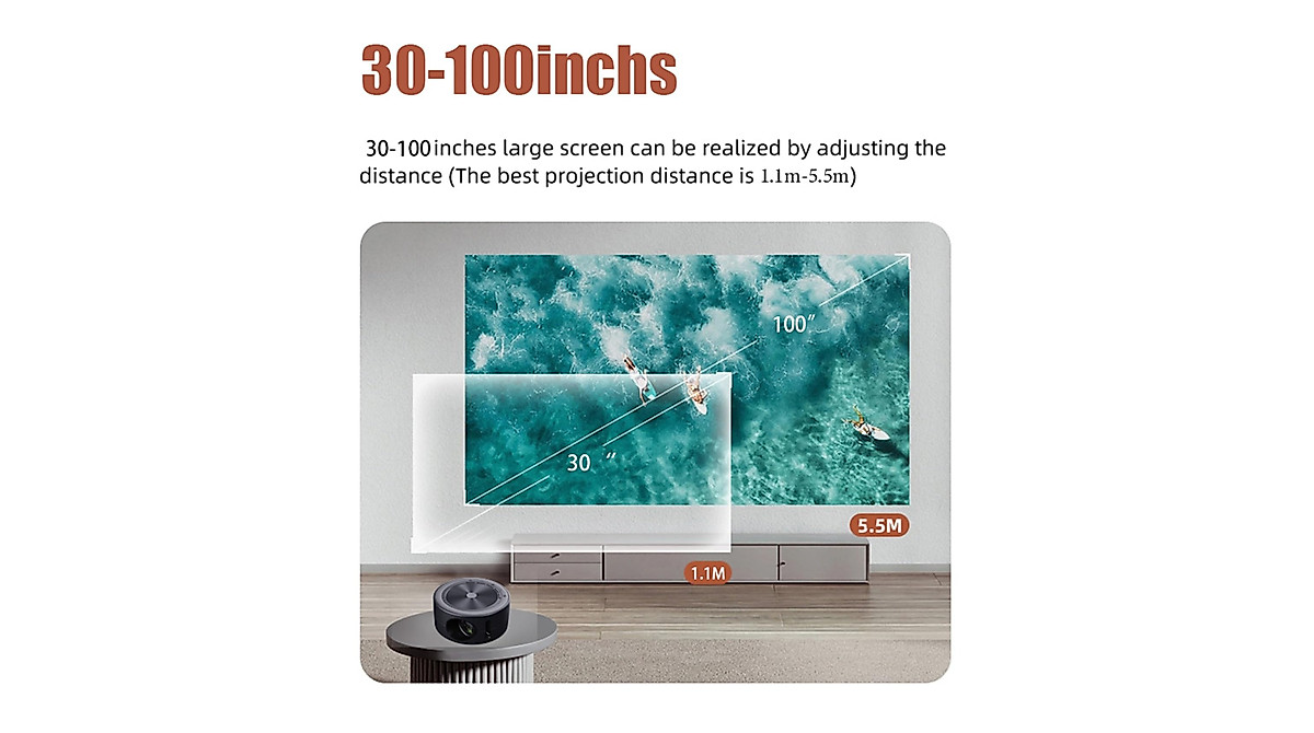 Portable 1080P Mini Projector for Outdoor Movies