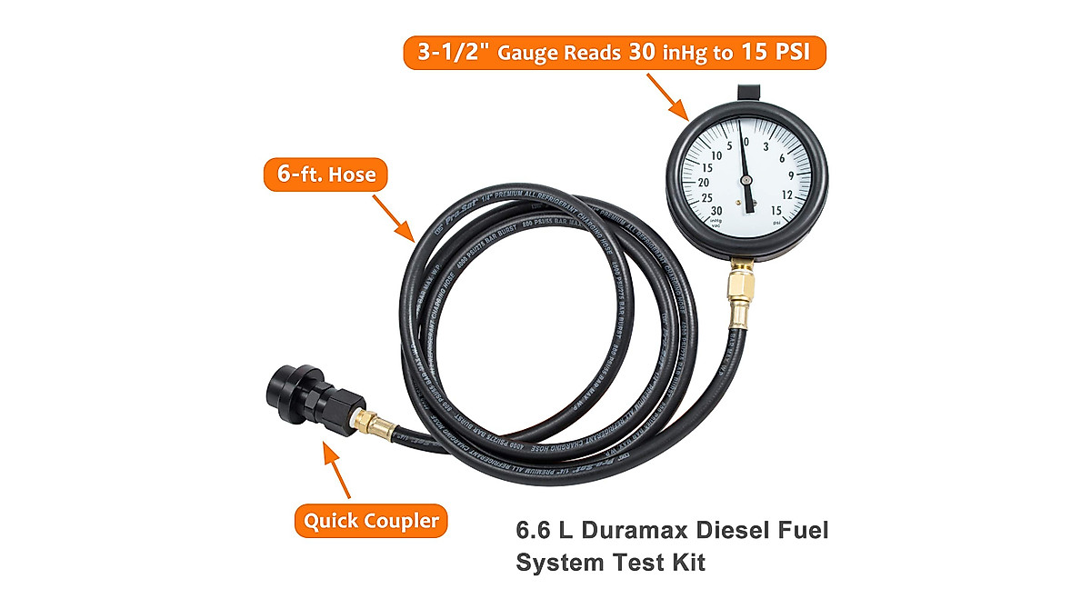Bonbo TU-32-6 6.6L GM Duramax Diesel Fuel Test Kit | Accurate Pressure ...