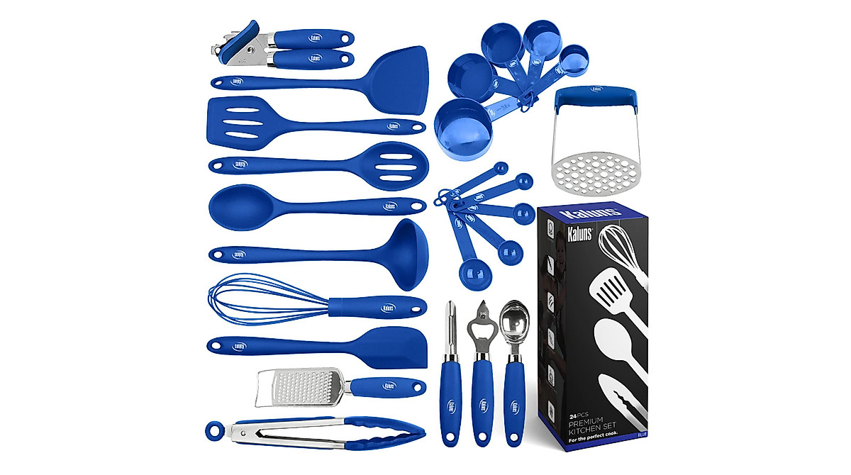 Kaluns Silicone Kitchen Utensils Set - 24 Pcs Must-Have