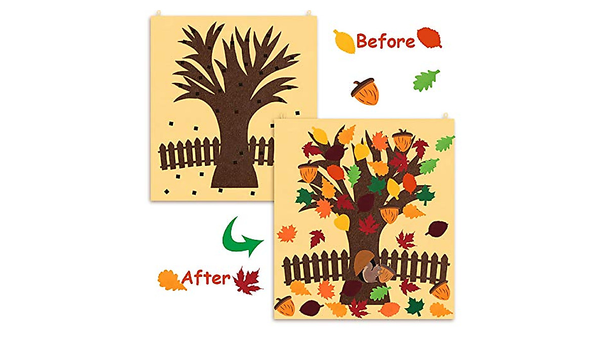 Fall Tree of Thanks Craft Kit - DIY Felt Autumn Tree for Kids Gifts