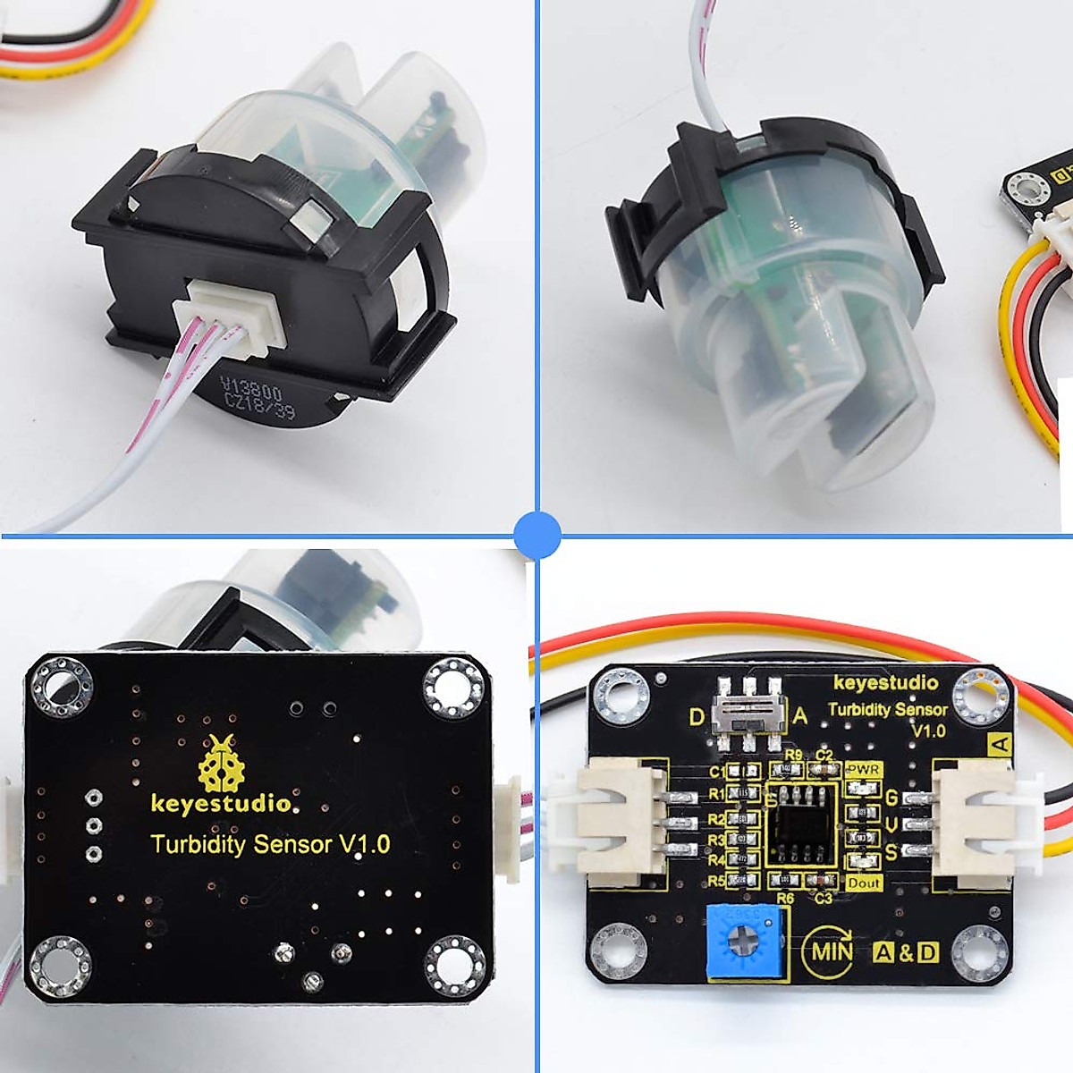 KEYESTUDIO Turbidity Sensor Module V1 for Arduino,Water Quality Monitor ...