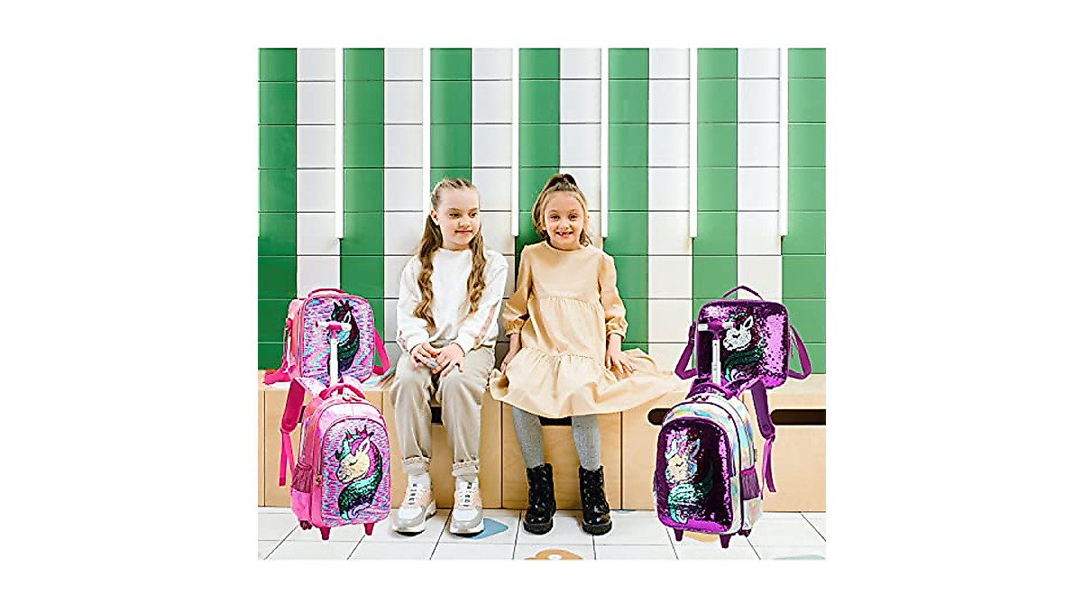 Egchescebo School Kids Rolling Backpack For Boys 17 Faroe