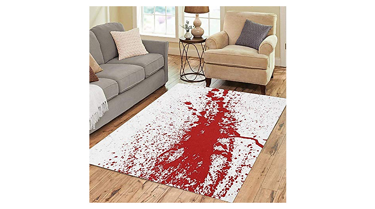 Pinbeam Blood Paint Splatters Rug - Vibrant 2'x3' Home Decor
