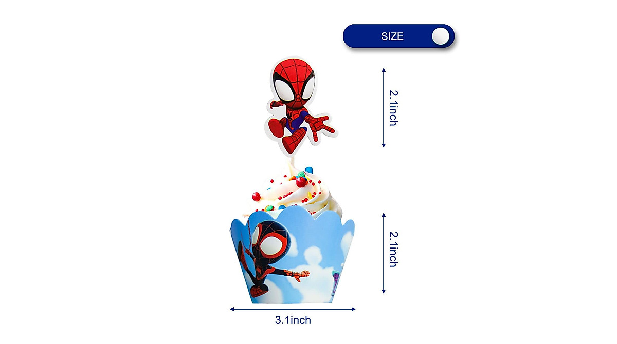 Spidey and His Amazing Friends Cupcake Toppers , Edible Cupcake Toppers