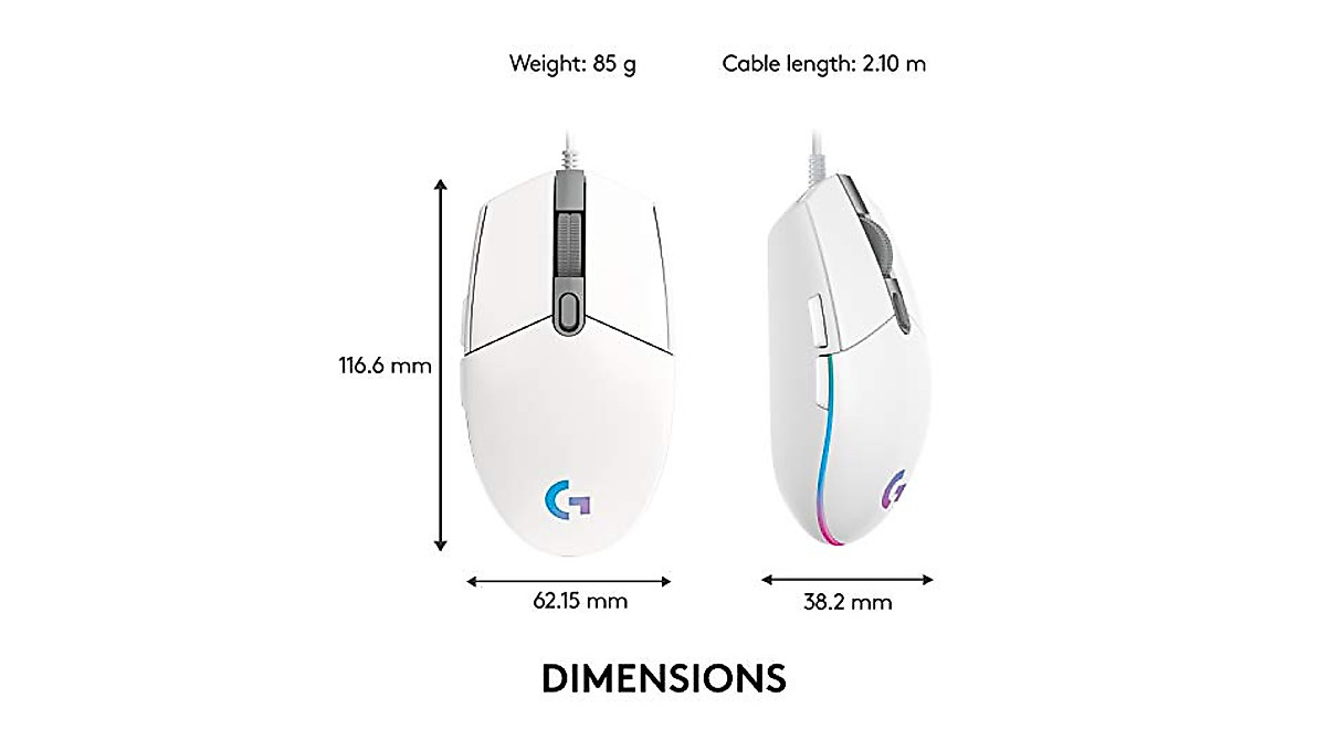 Logitech G203 Lightsync Gaming Mouse - Precision & RGB Customization