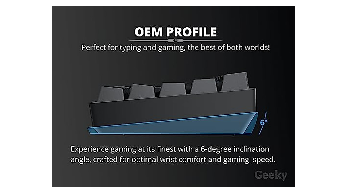Geeky GK65: Hot Swappable Mechanical Gaming Keyboard