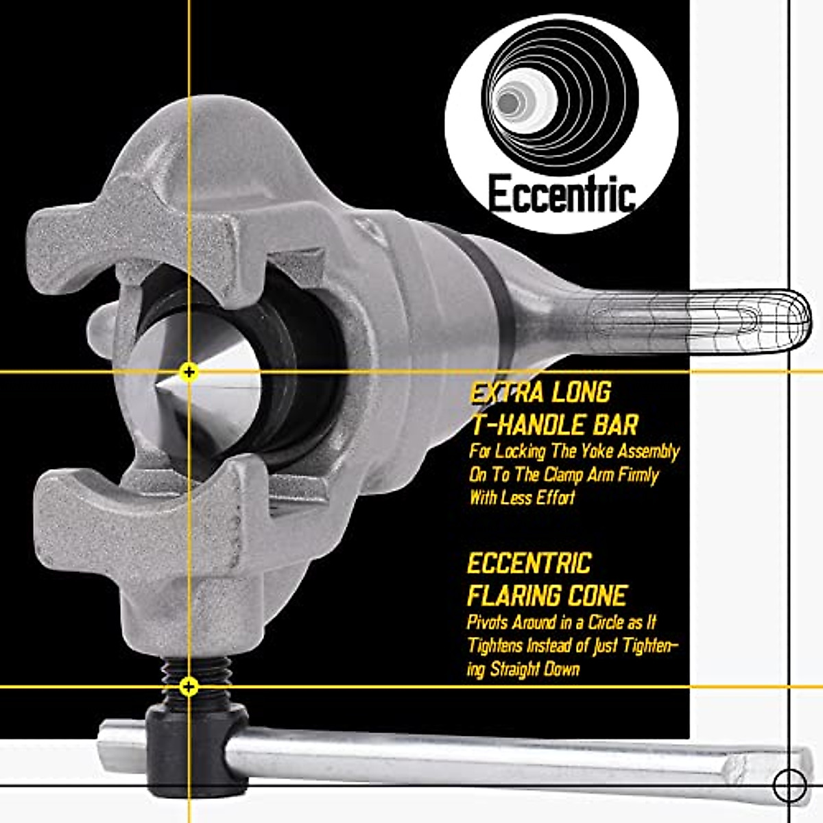 KOOPOOL 7 Dies Eccentric Flaring Tool Kit for HVAC & Brake Lines