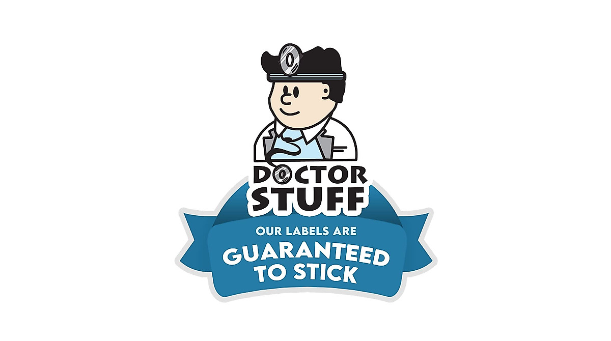 Doctor Stuff File Folder Labels - Organize with Bright Blue Alpha Stickers