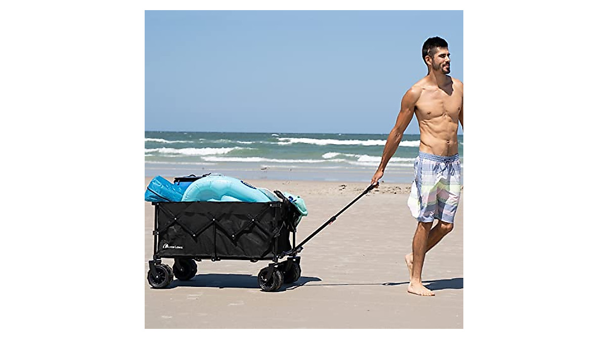 Moon Lence Collapsible Folding Wagon Cart - Heavy Duty & Portable