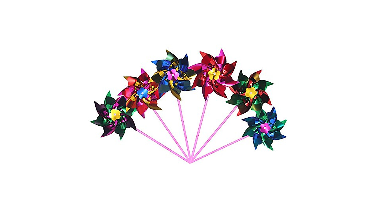 DIY Rainbow Pinwheels: 50 Pc Set for Garden & Party Fun