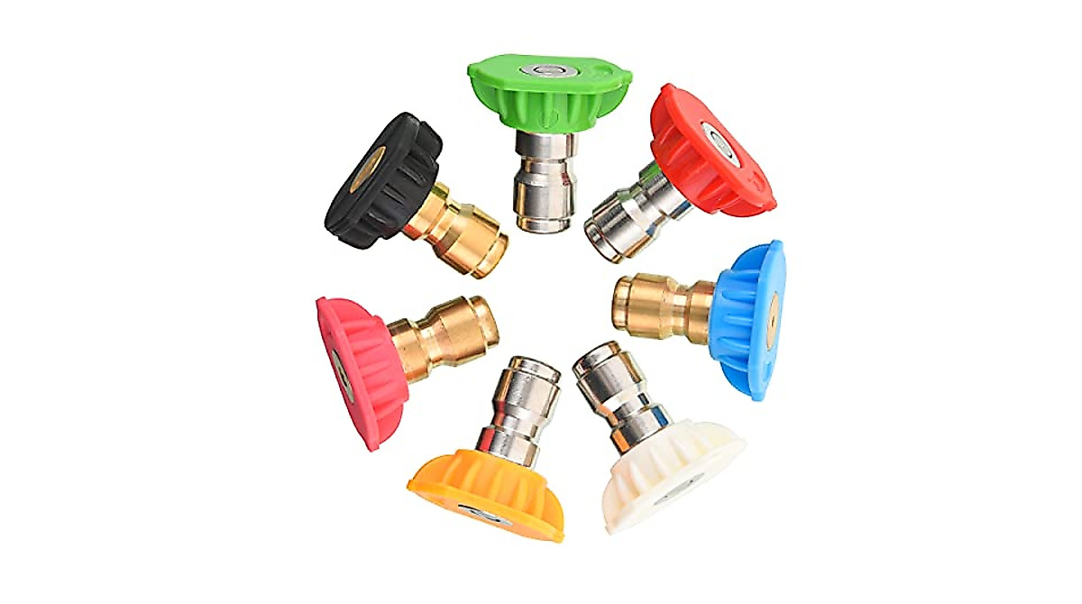 RIDGE WASHER Pressure Washer Nozzle Tips Set – 7 Spray Nozzles for 4000 PSI