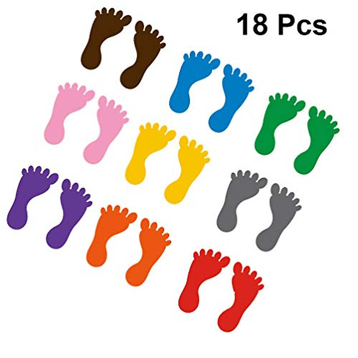 Colorful Footprint Stickers for Classrooms & Play Areas