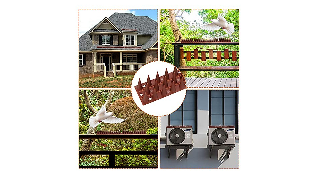 MECCANIXITY Bird Spikes 18 Inch - Humane Outdoor Pest Deterrent