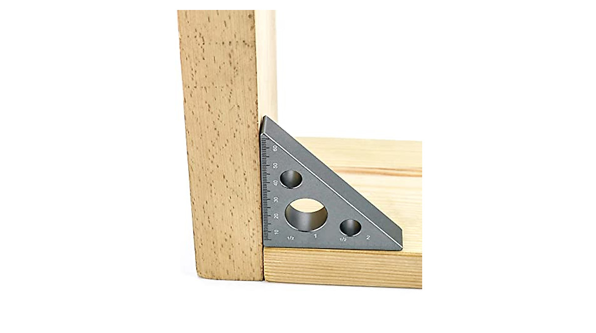 QWORK 45 Degree Angle Ruler for Woodworking - Precision Tool