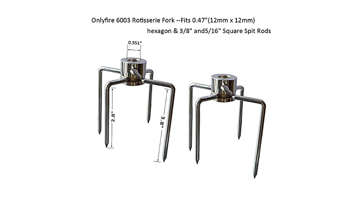 Onlyfire Grill Rotisserie Forks - Durable & Easy to Use